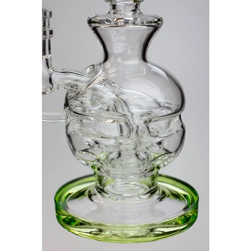 6" Genie Double glass recycle rig with shower head diffuser_11