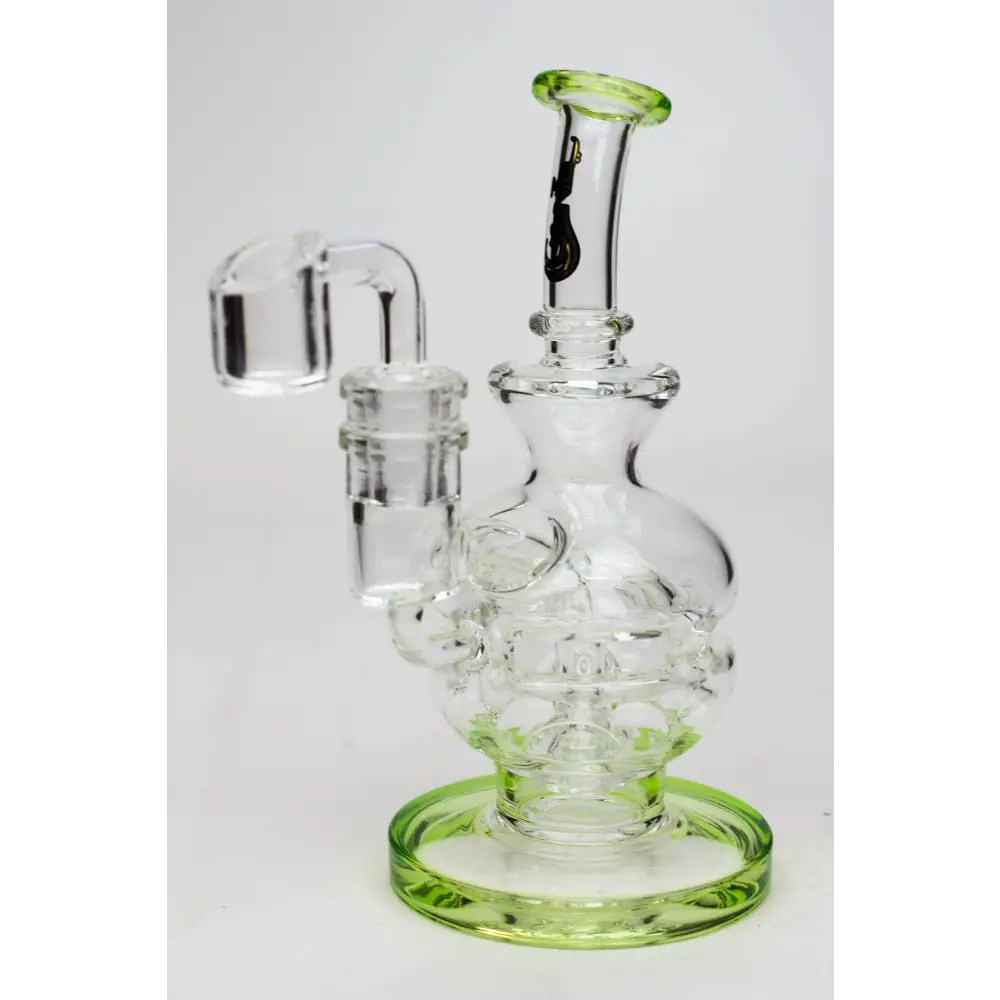 6" Genie Double glass recycle rig with shower head diffuser_6