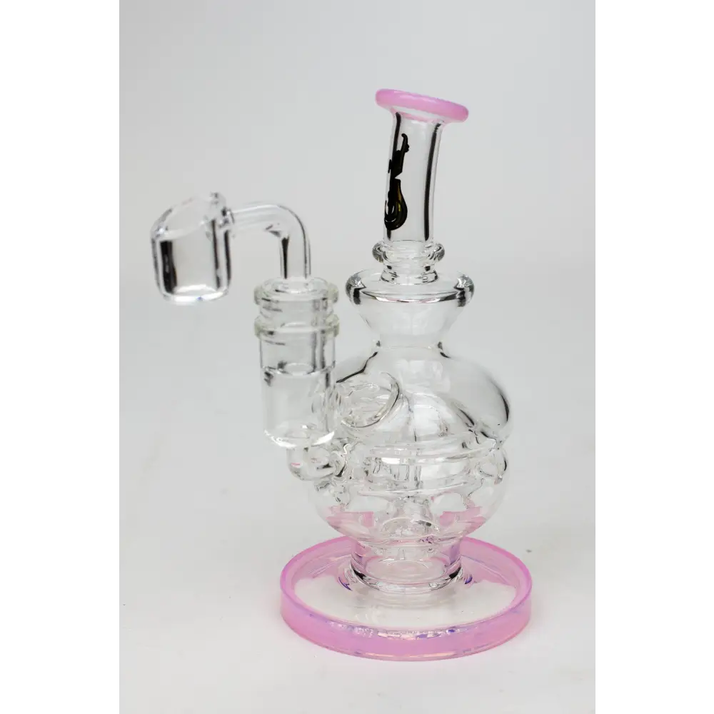 6" Genie Double glass recycle rig with shower head diffuser_5