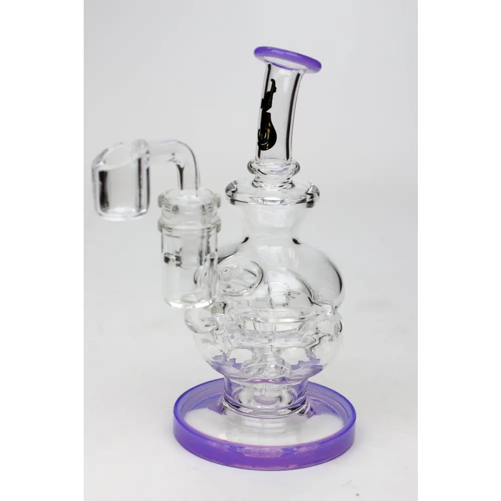 6" Genie Double glass recycle rig with shower head diffuser_7