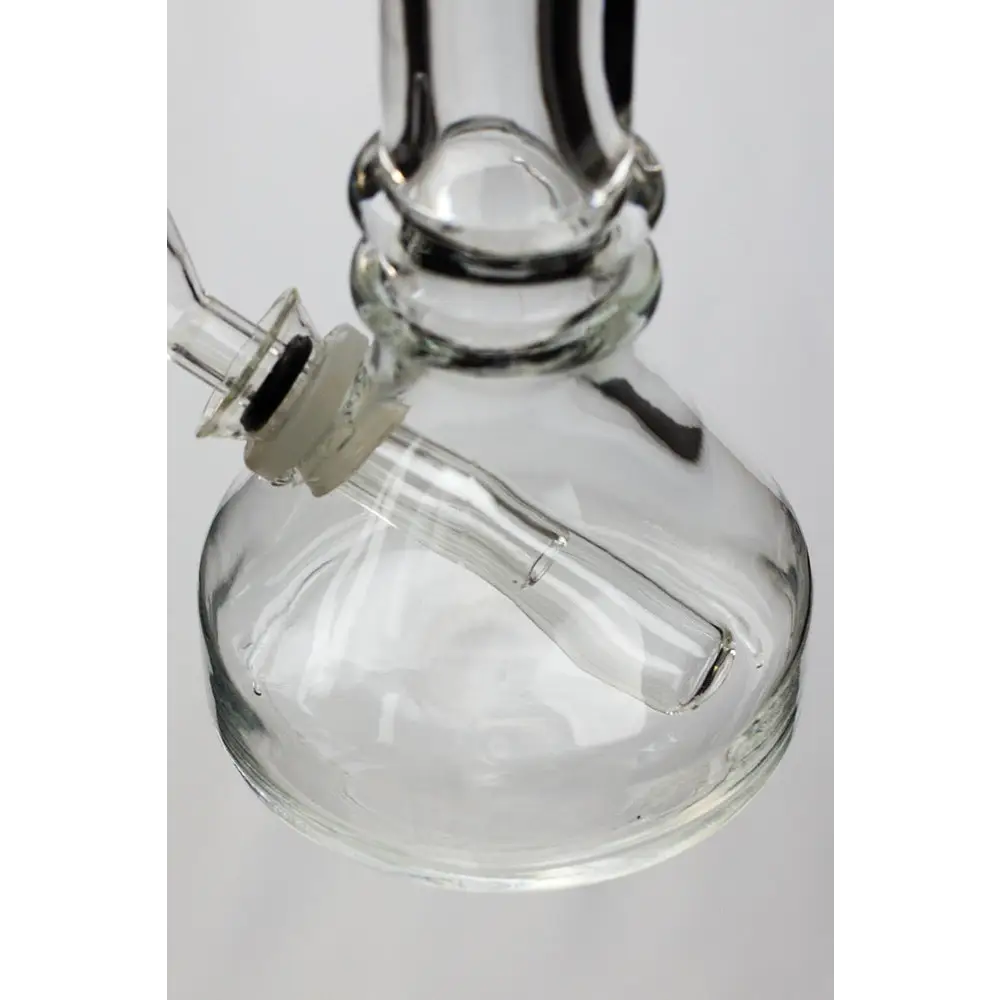 6" heavy clear soft glass water bong_5