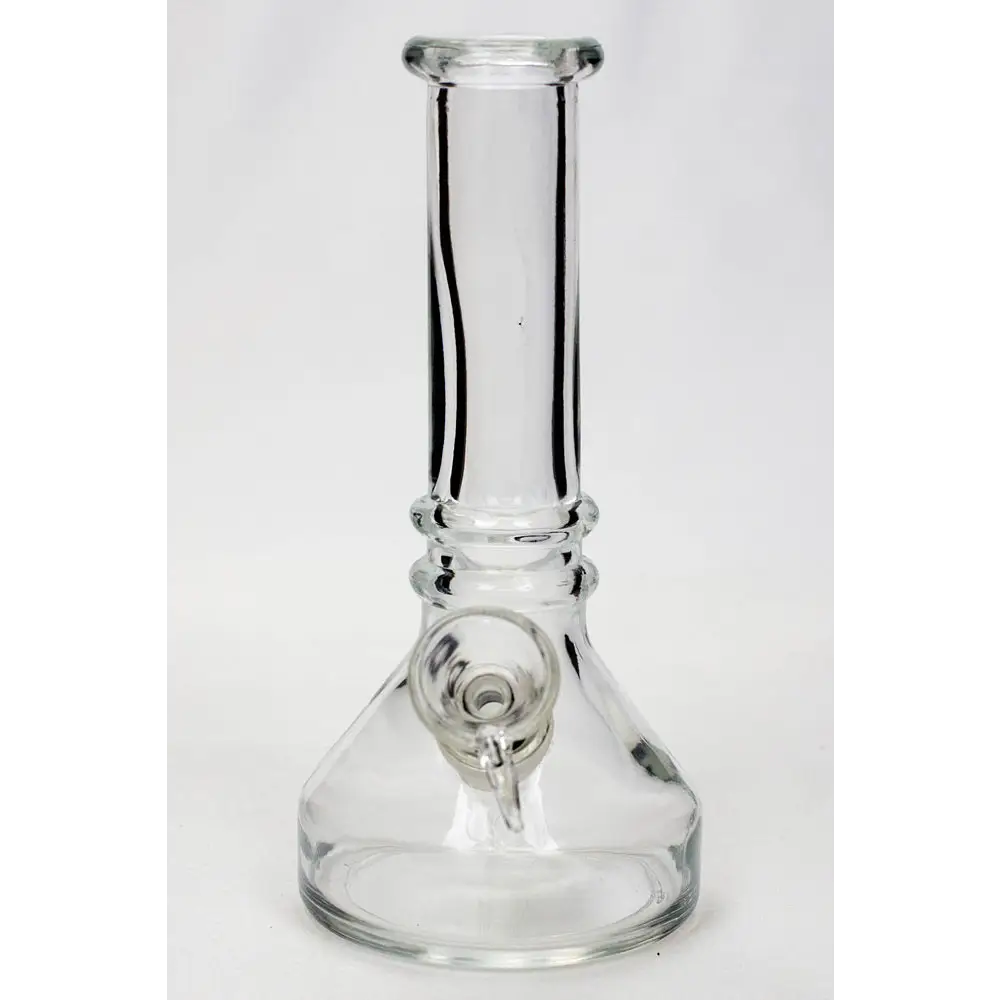 6" heavy clear soft glass water bong_2