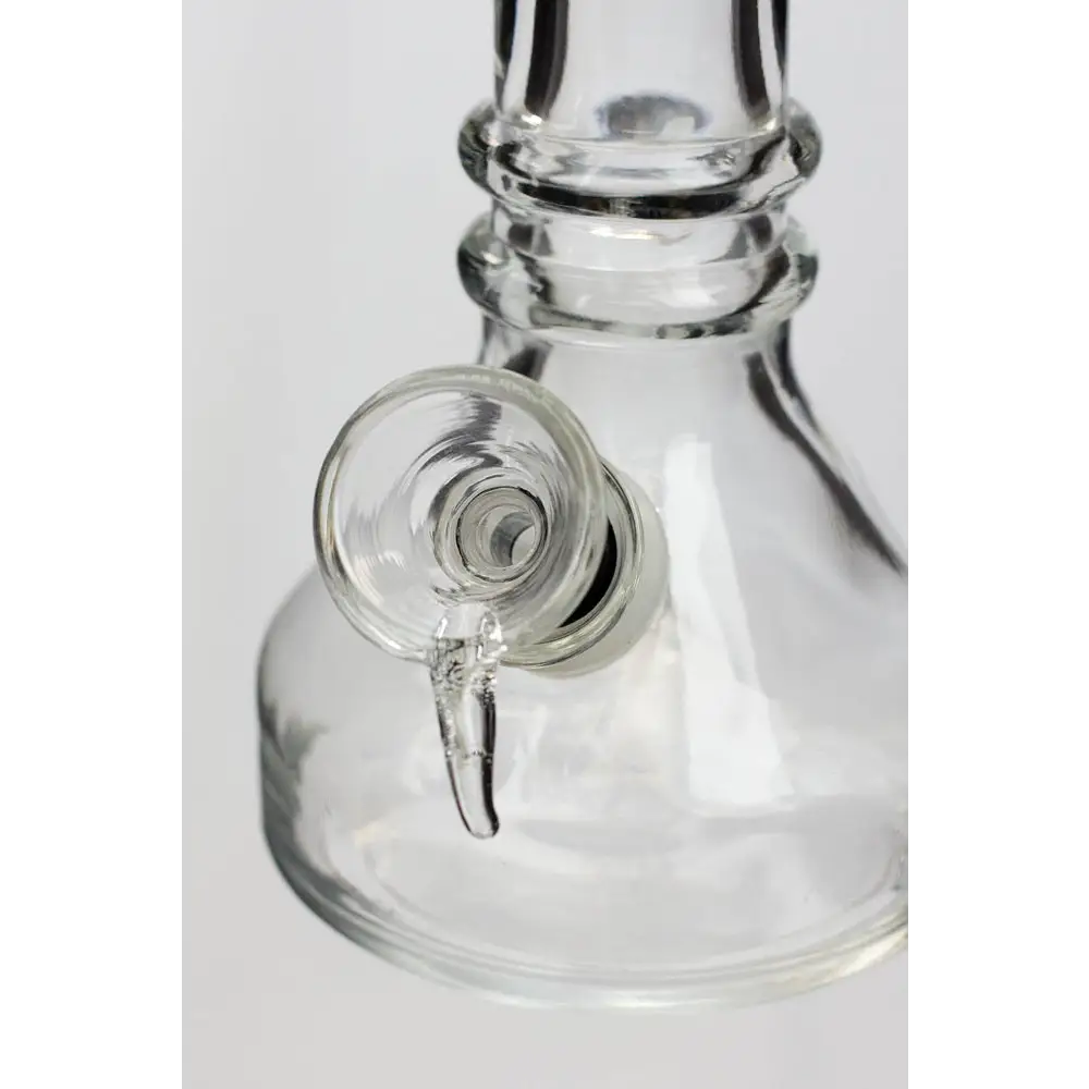 6" heavy clear soft glass water bong_4