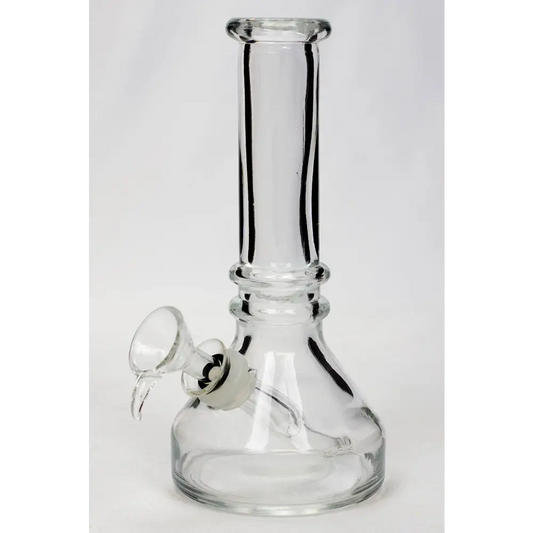 6" heavy clear soft glass water bong_0