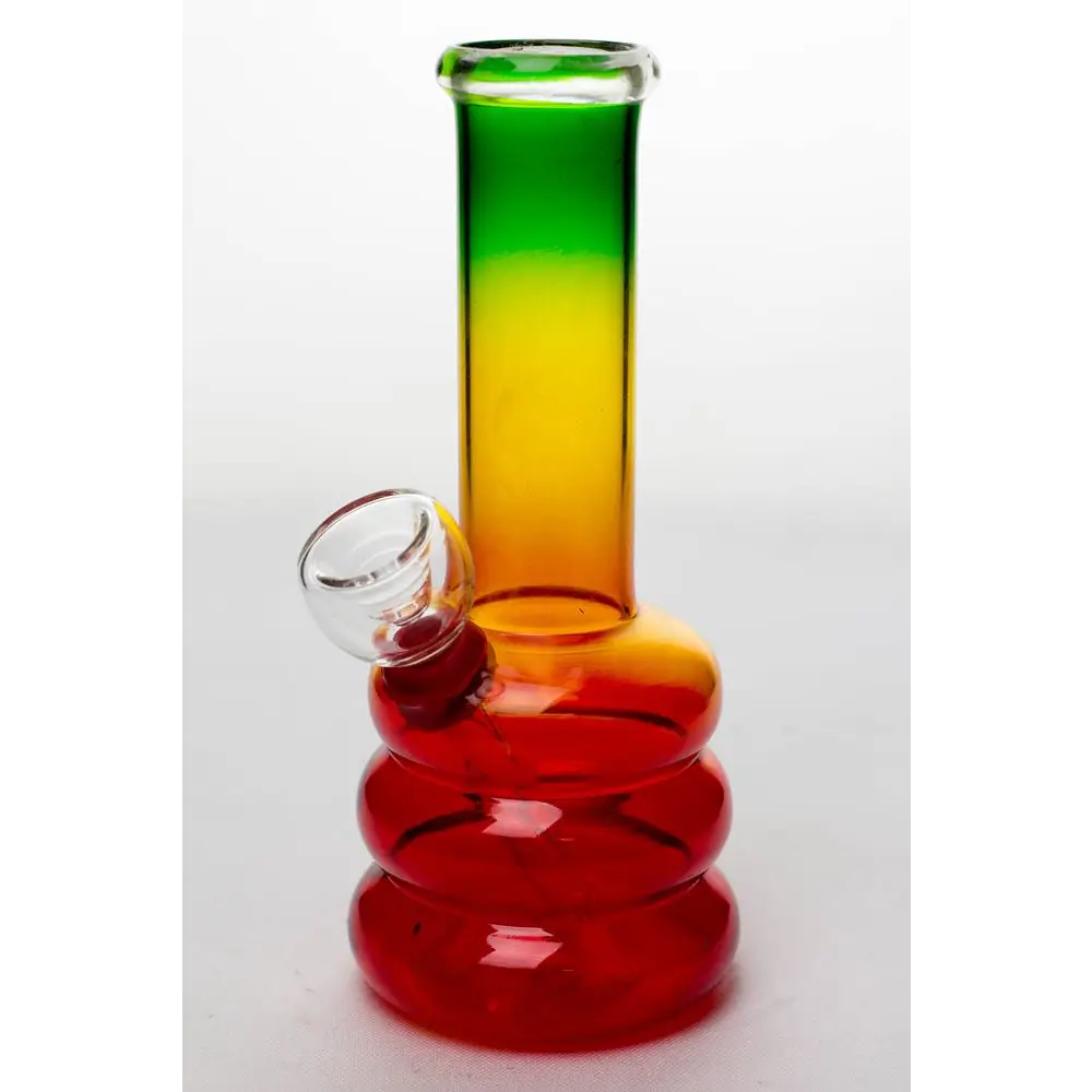 6 in. Rasta glass water bong_4