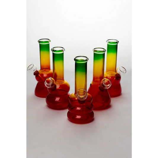 6 in. Rasta glass water bong_0