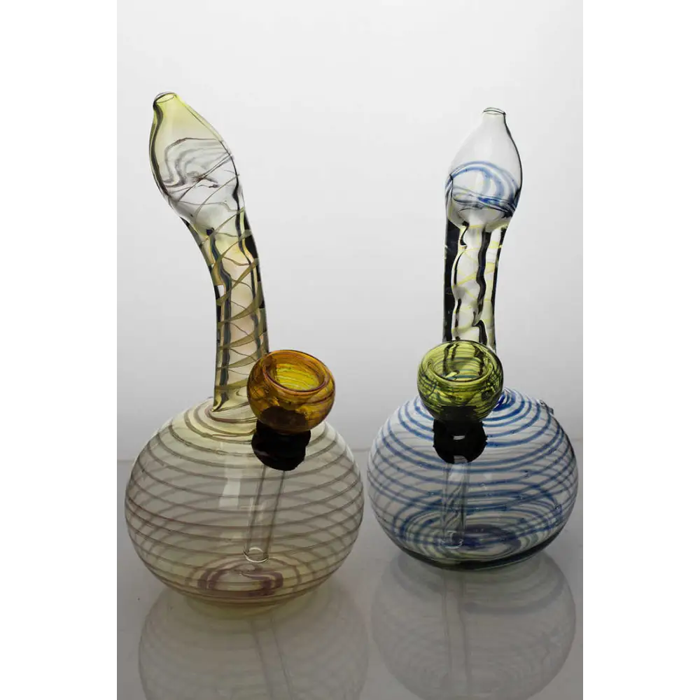 6 inches changing color glass water bong_7