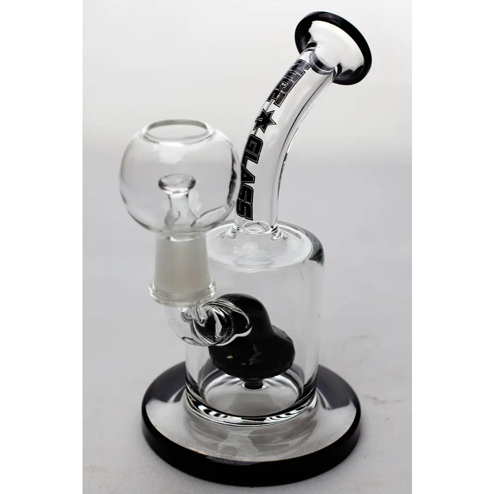 6" Nice glass shower head diffuser dab rig_1