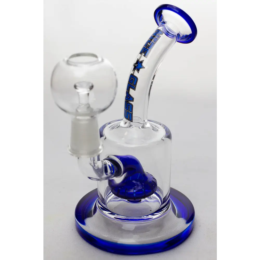 6" Nice glass shower head diffuser dab rig_5