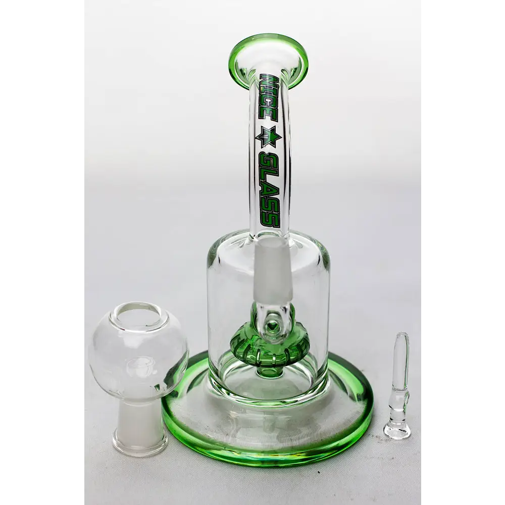 6" Nice glass shower head diffuser dab rig_10