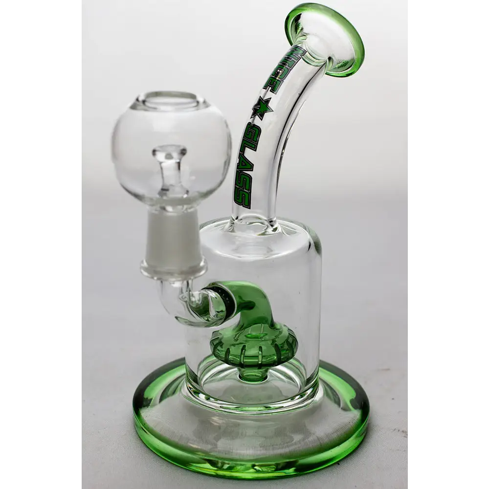 6" Nice glass shower head diffuser dab rig_4