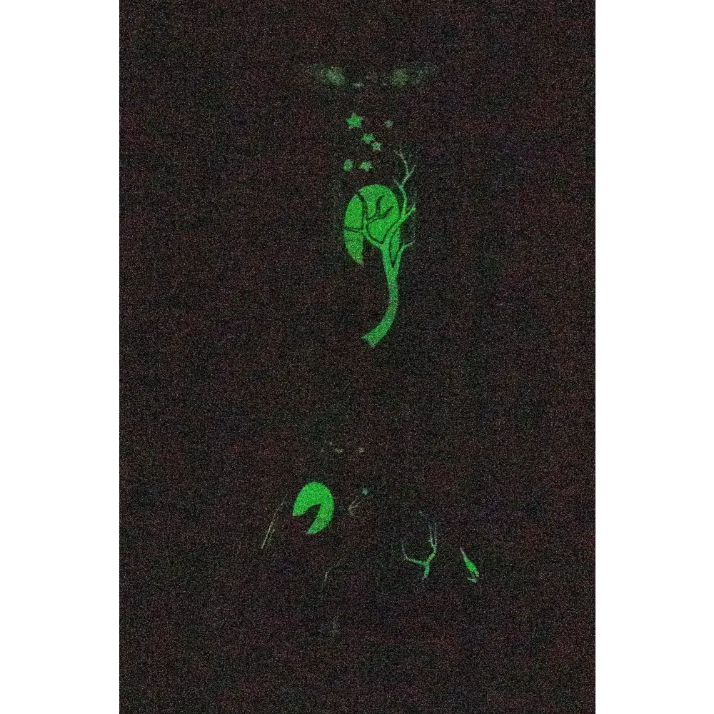 7.5" Glow in the dark beaker glass water bong_1