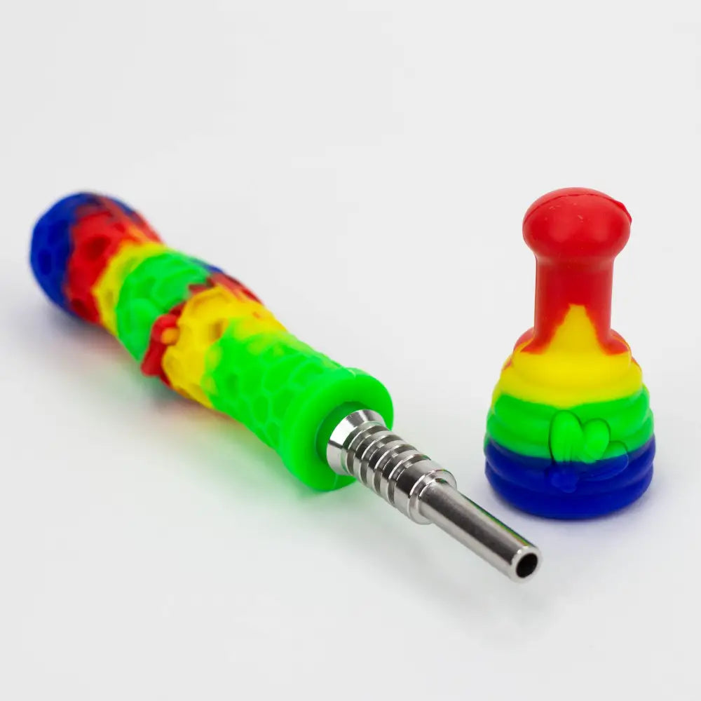 7" Silicone Nectar Collector Honey Pattern [7050031]-Assorted_2