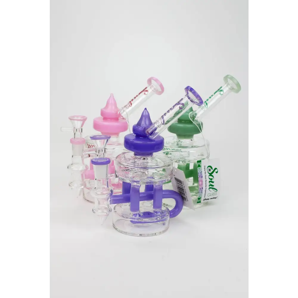 7" SOUL Glass 2-in-1 Double deck recycler bong_4