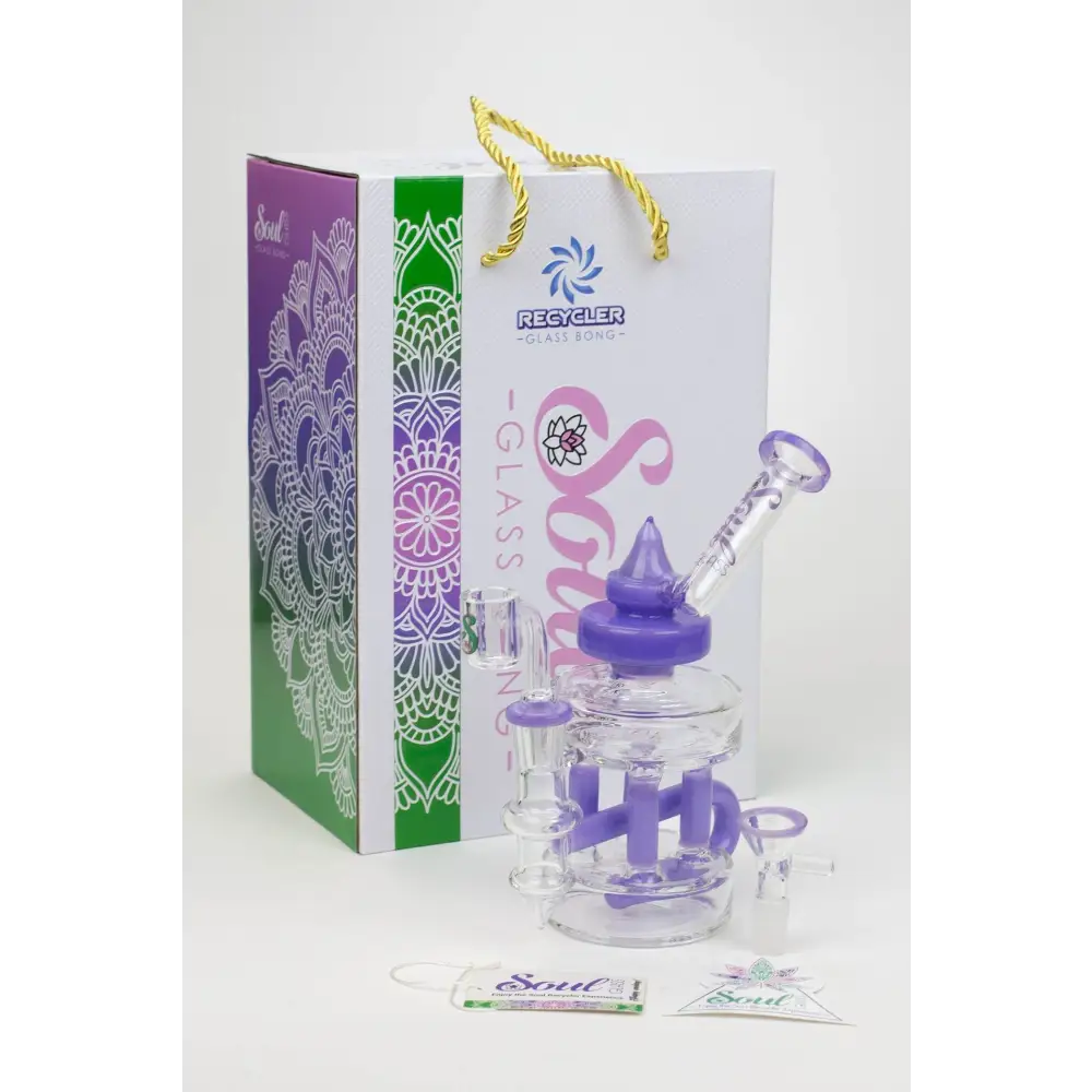 7" SOUL Glass 2-in-1 Double deck recycler bong_3