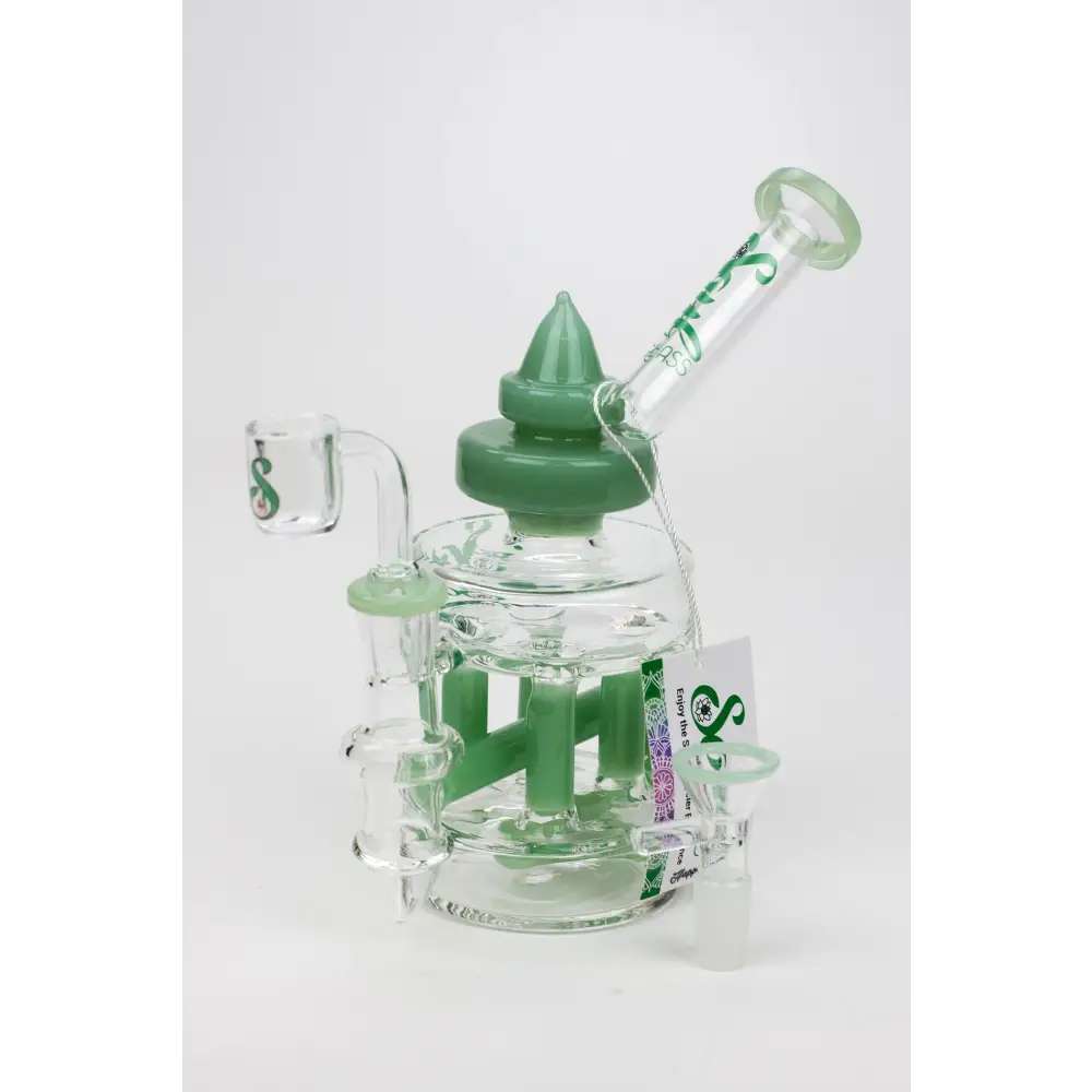 7" SOUL Glass 2-in-1 Double deck recycler bong_5