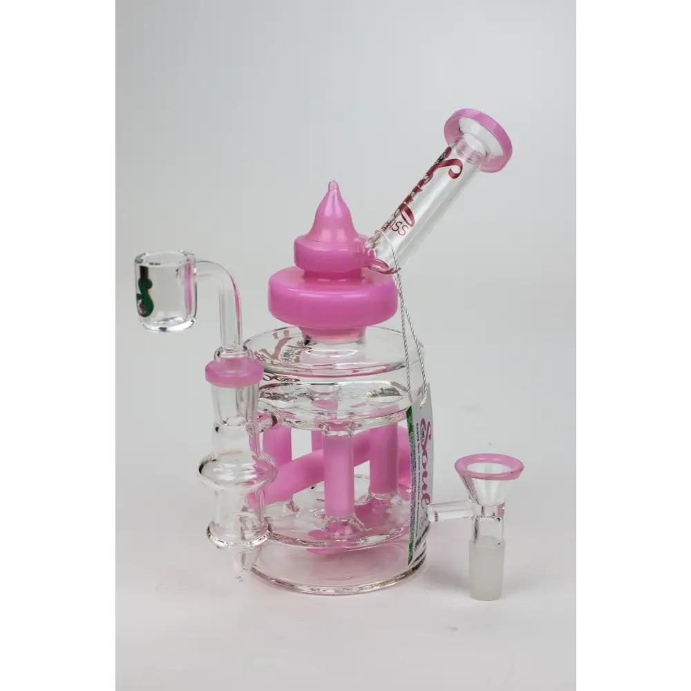 7" SOUL Glass 2-in-1 Double deck recycler bong_6