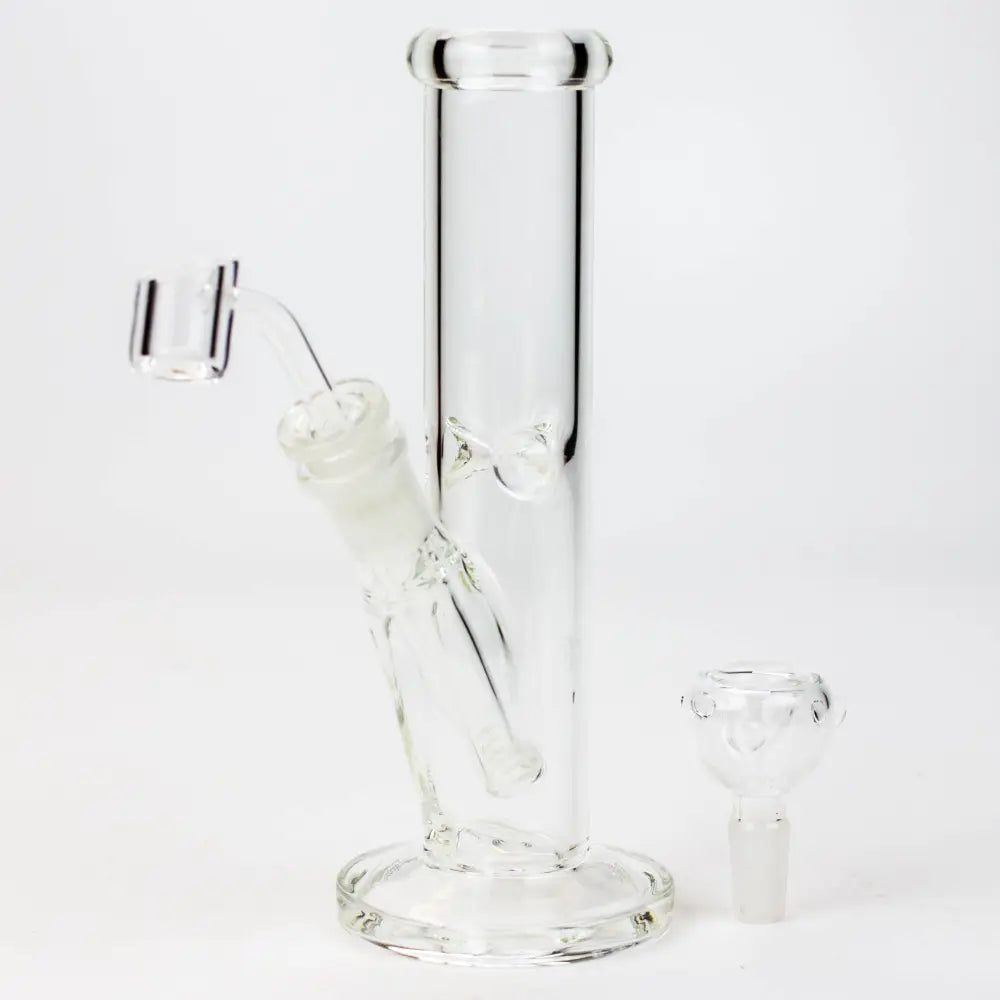 8" 2-in-1 clear tube glass Dab Rig [AKGA013]_1