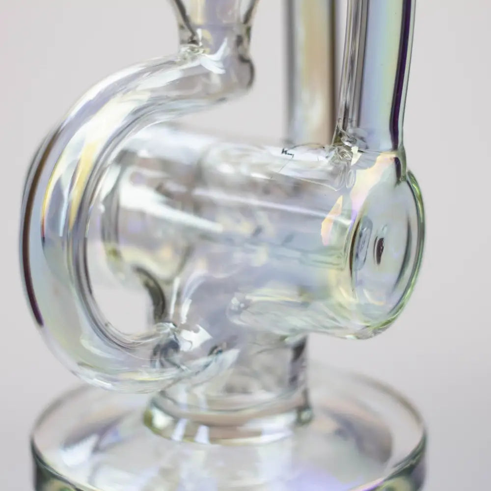 
Quality Borosilicate Glass
8" Height
Base : 4 1/4"
2 Returning tube

Quartz Banger &amp; Bowls for a 14 mm female Joint
Inline diffuser
Stemless

Bent neck
8" 2-in-1 electroplated glass recycler rigBongsempire420