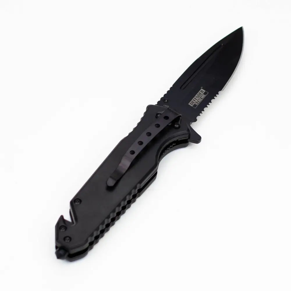 8.5" Fingers Design - Folding Knife W/ Belt Cutte_7