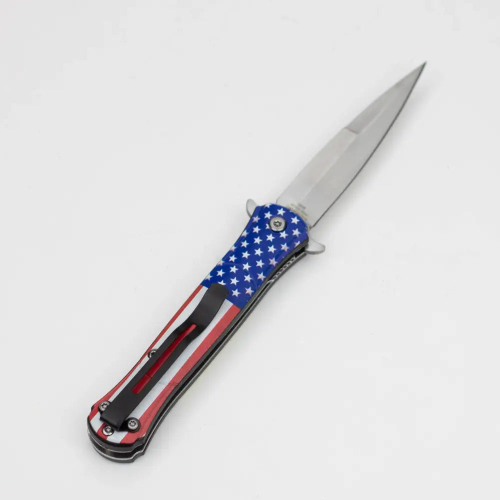 8.5" Folding Knife  Rescue Stainless Steel Unique Art Handle [13436]_2