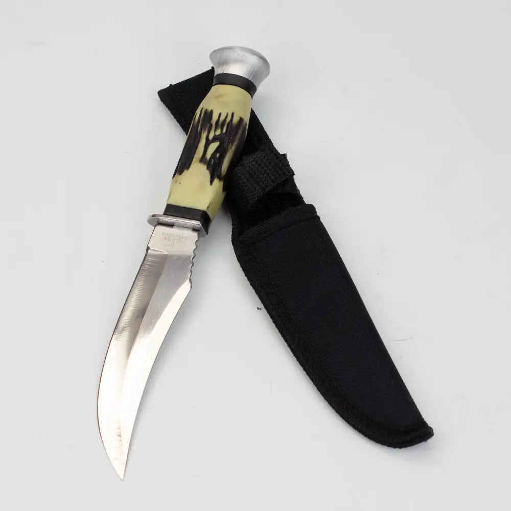 8.5″ Hunt-Down Fixed Blade knife with Nylon Sheath [HK09117]_1