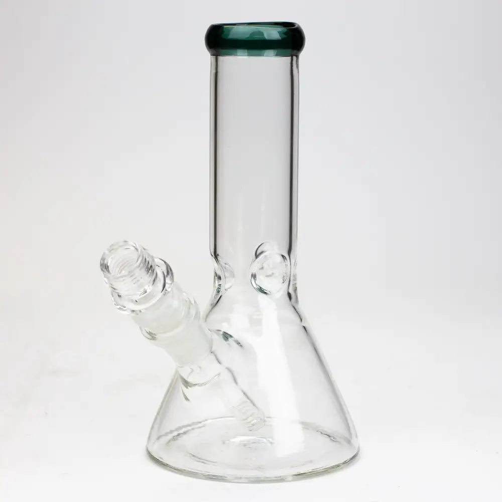 8" Classic beaker glass water bong_6