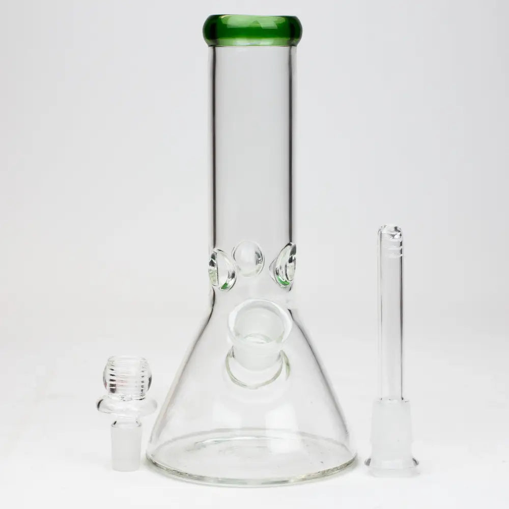 8" Classic beaker glass water bong_2