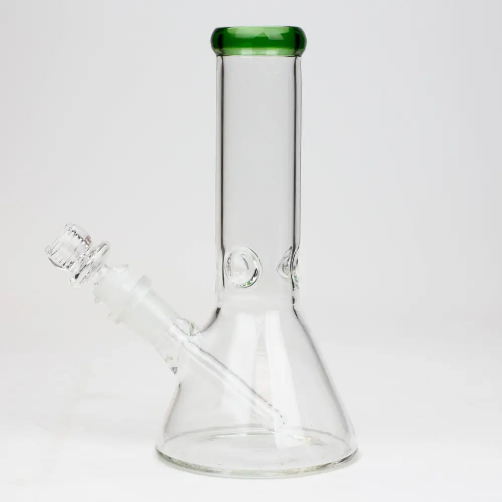 8" Classic beaker glass water bong_14