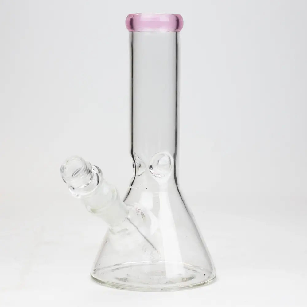 8" Classic beaker glass water bong_12