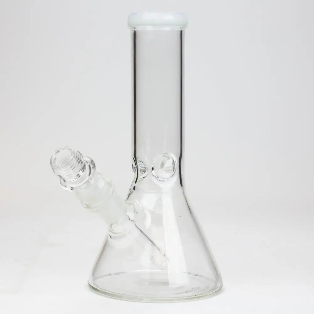 8" Classic beaker glass water bong_10