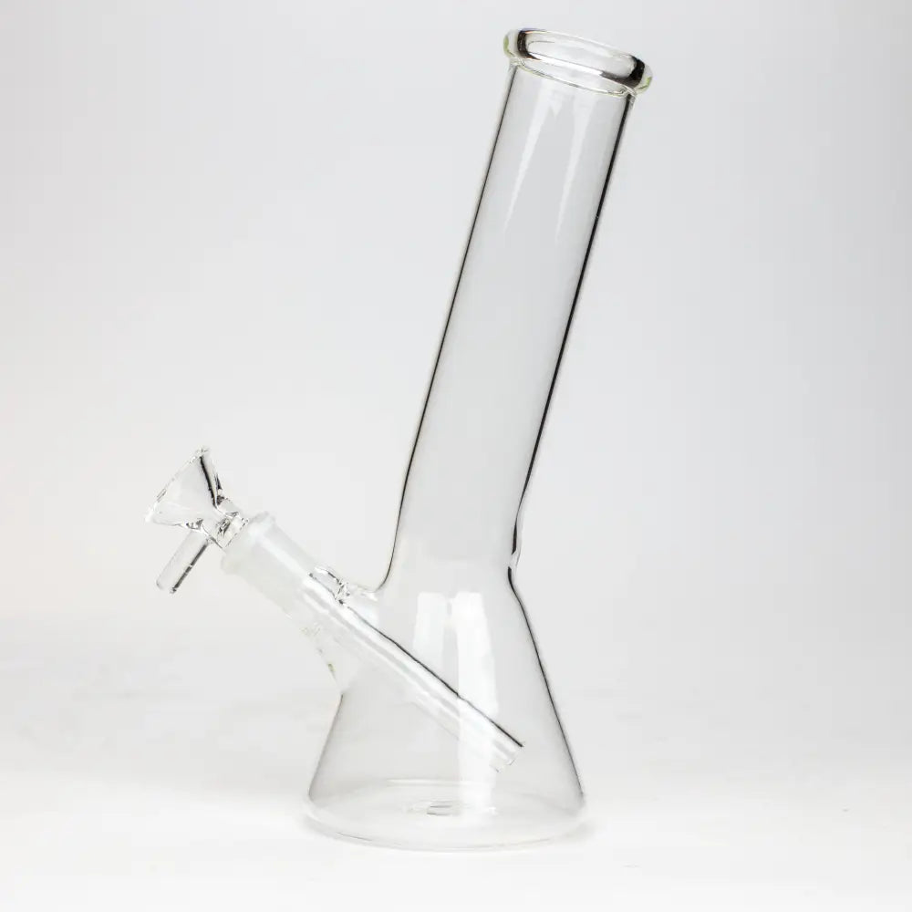 8" Clear glass beaker water bong_1