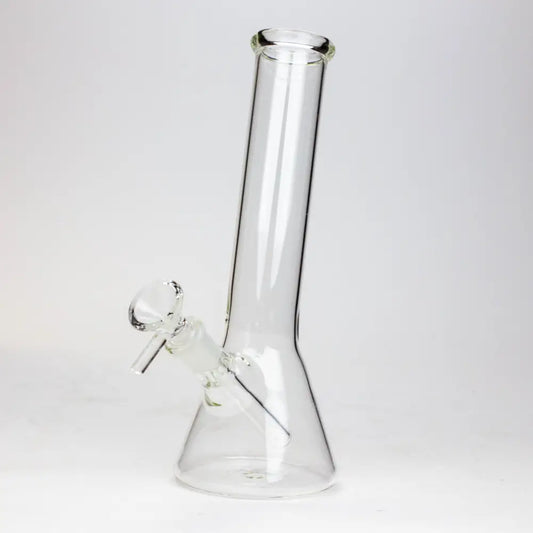 8" Clear glass beaker water bong_0