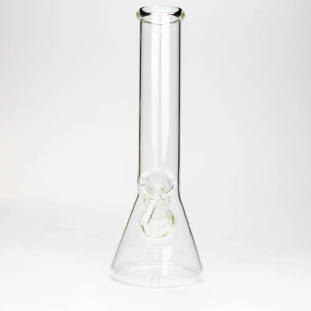 8" Clear glass beaker water bong_2