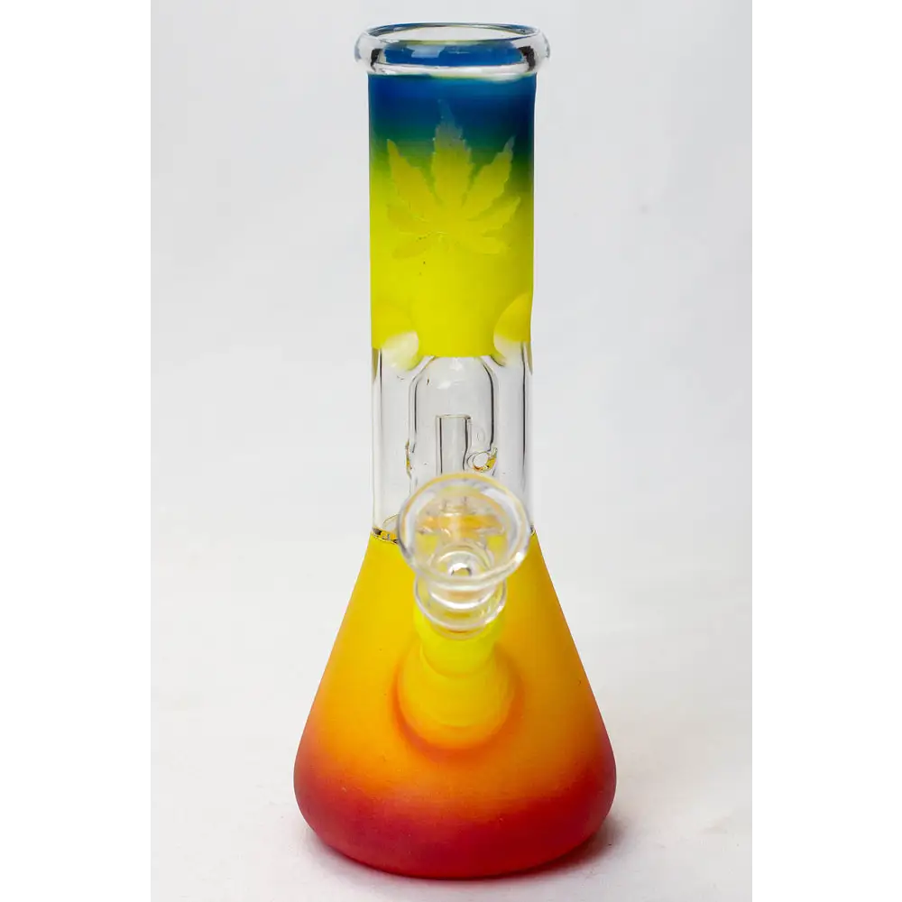 8" dome percolator beaker water bong-Leaf_5