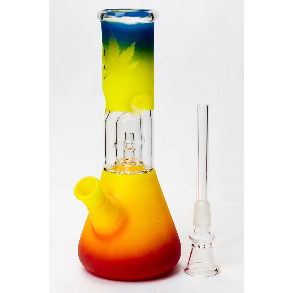 8" dome percolator beaker water bong-Leaf_8