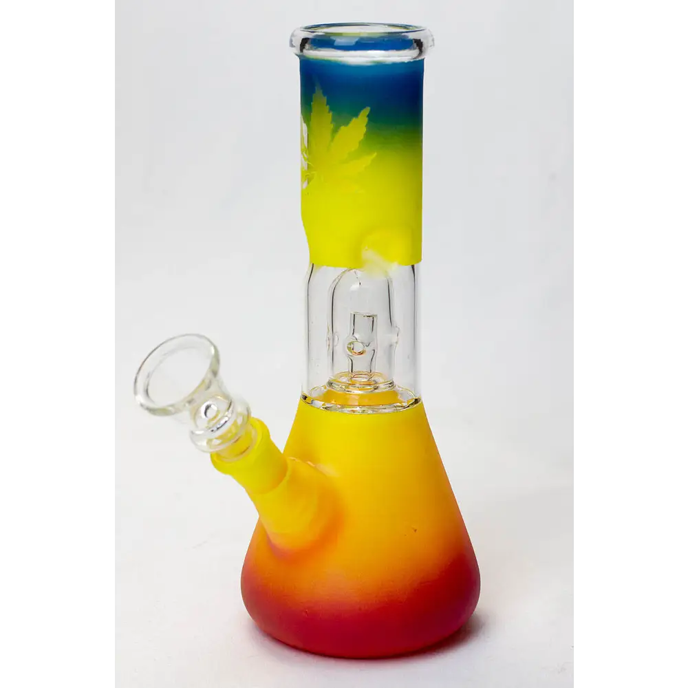 8" dome percolator beaker water bong-Leaf_2