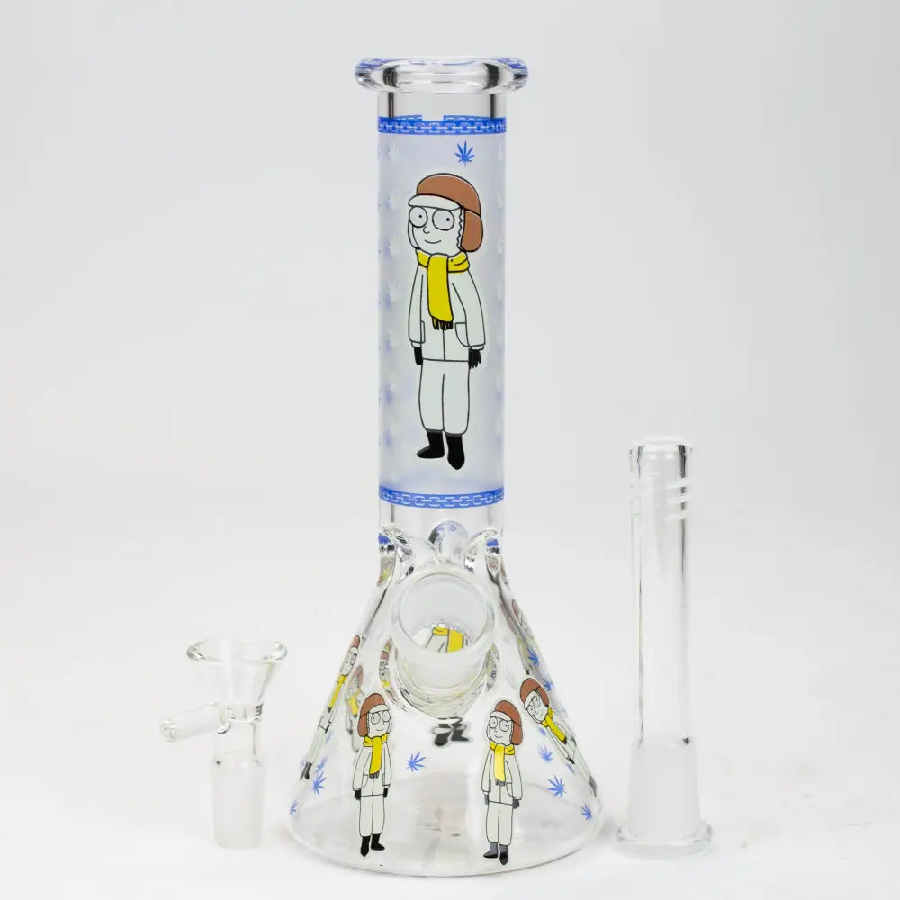 8" Glow in the dark glass Bong [GLOW]_5