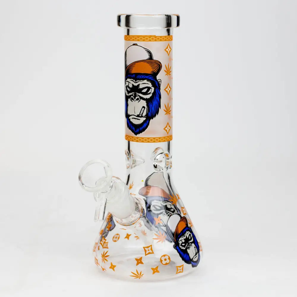 8" Gorilla cartoon glass water bong_7