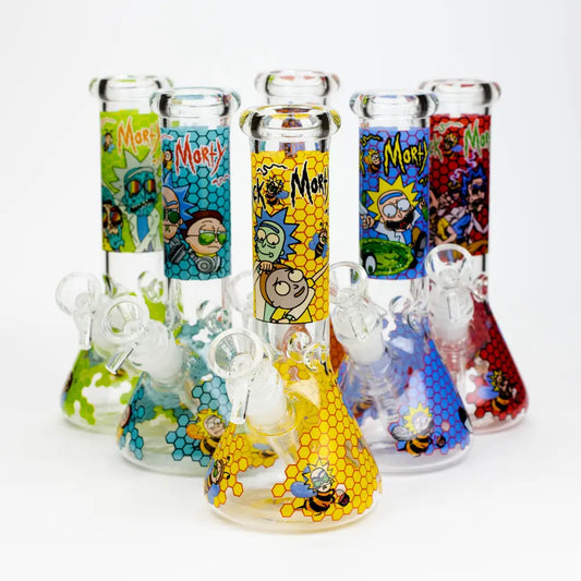 8" NM  Cartoon glass water bong - Beehive_0