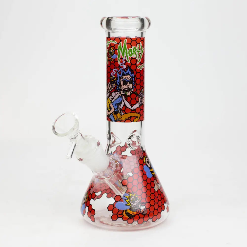 8" NM  Cartoon glass water bong - Beehive_8