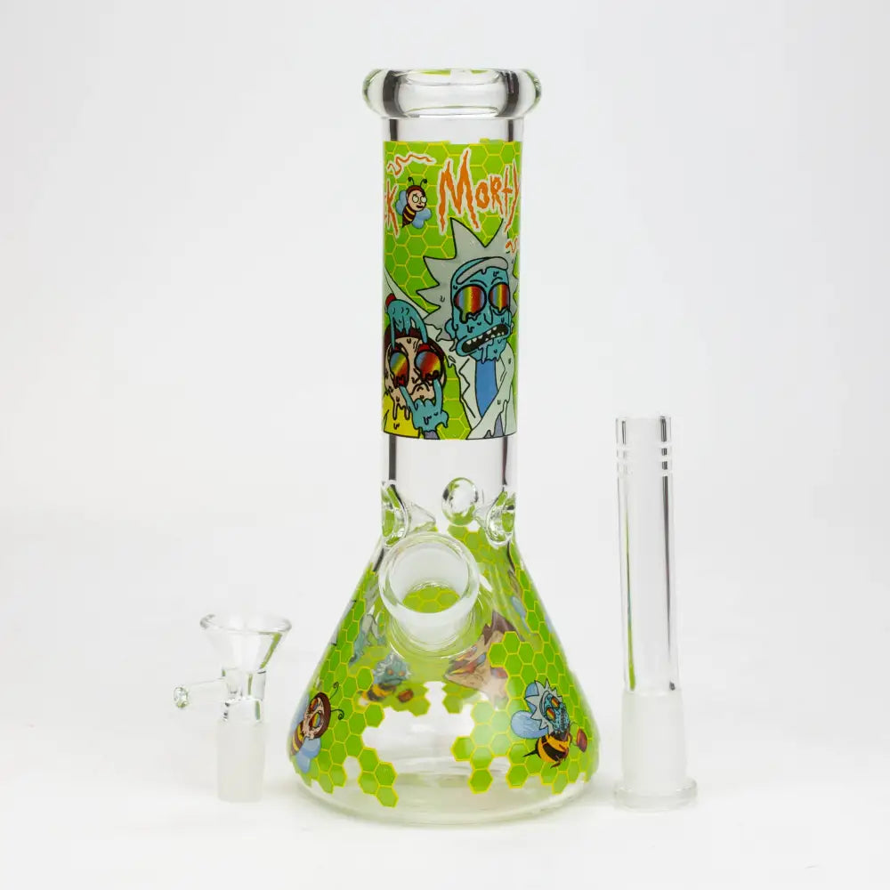 8" NM  Cartoon glass water bong - Beehive_5