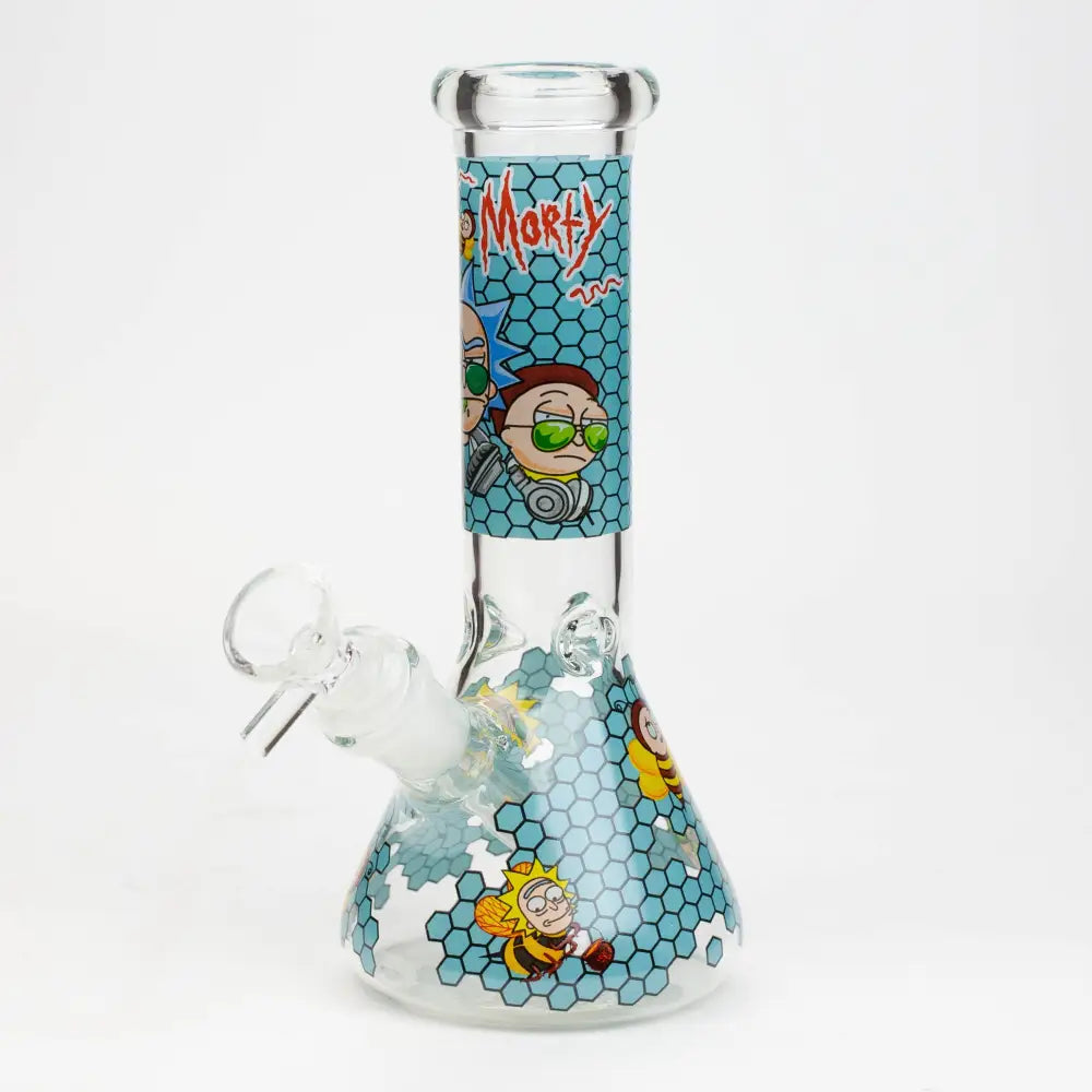 8" NM  Cartoon glass water bong - Beehive_9