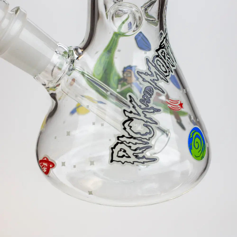 8" NM  Cartoon glass water bong - Glow in the dark_4