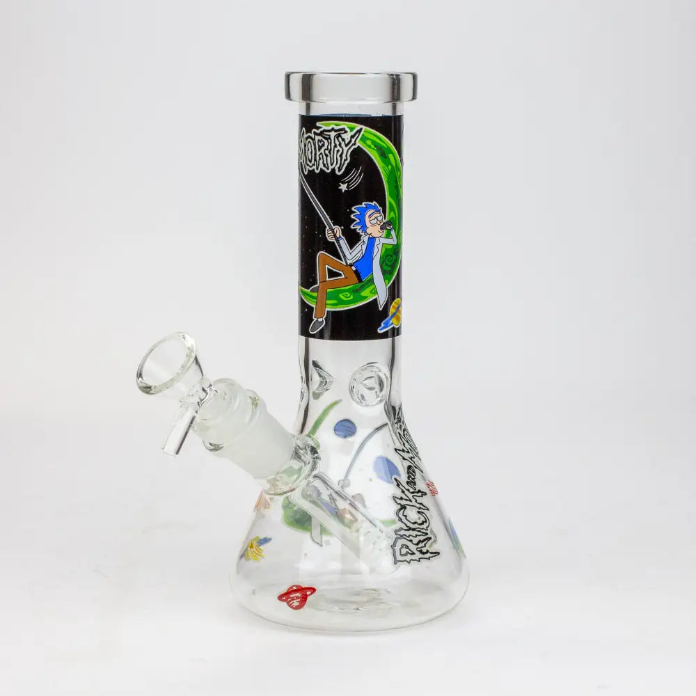 8" NM  Cartoon glass water bong - Glow in the dark_7