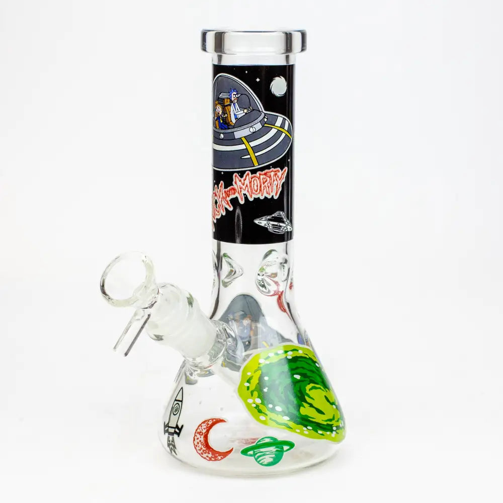 8" NM  Cartoon glass water bong - Glow in the dark_8