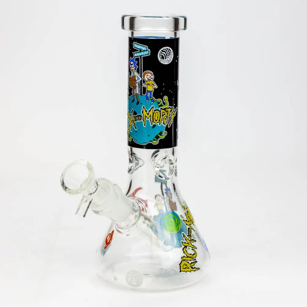 8" NM  Cartoon glass water bong - Glow in the dark_9