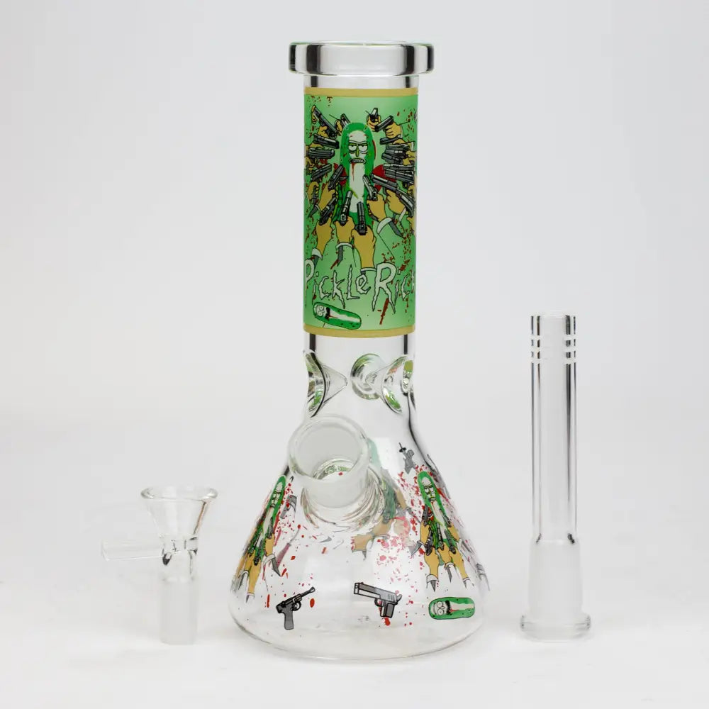 8" NM glass water bong - Glow In the dark_5