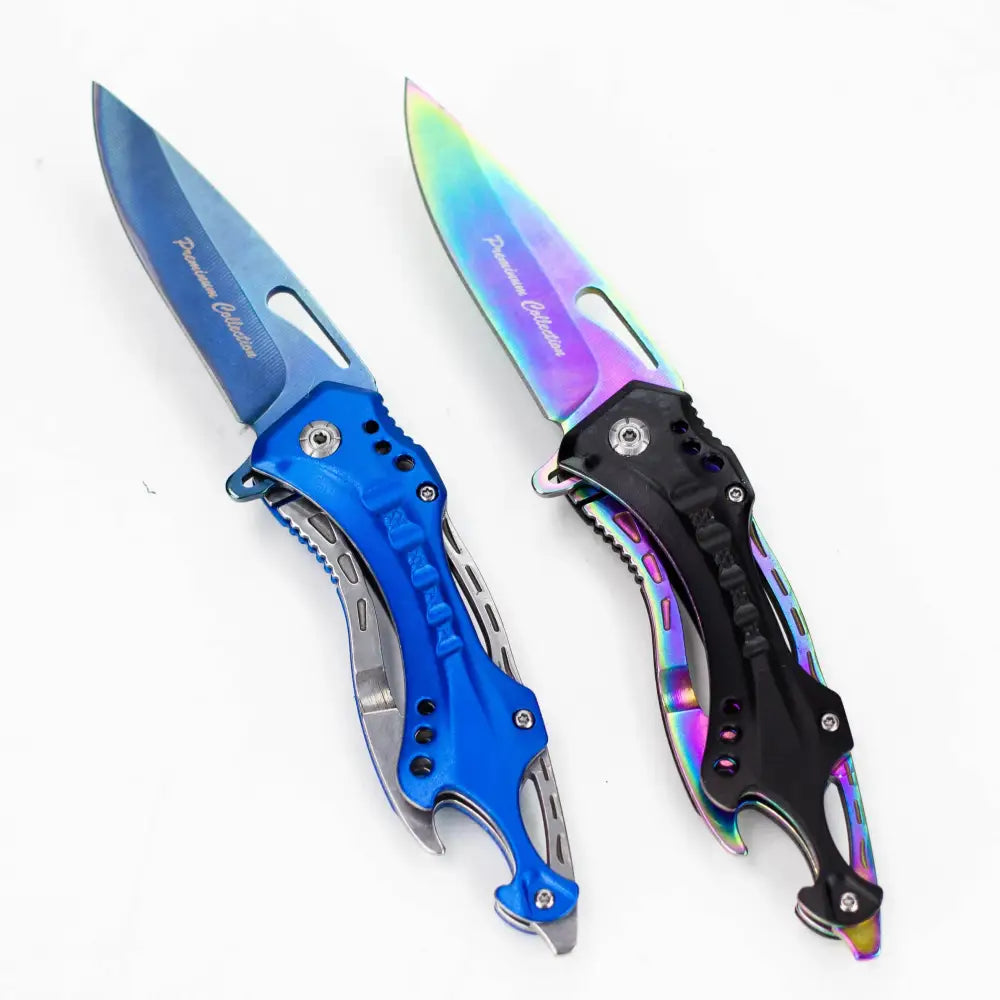 8″ Rainbow Blade with aluminum handle – Folding Knife_0