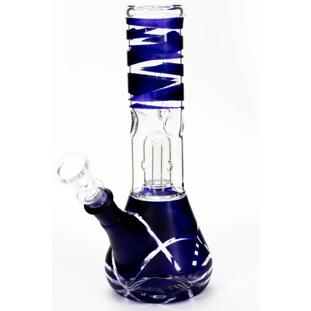 8" single dome percolator glass water bong_10